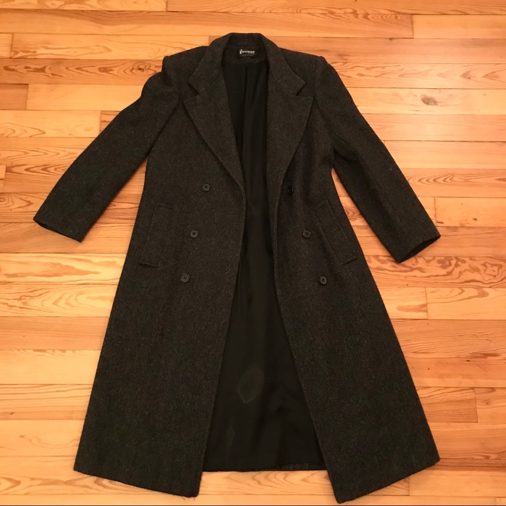 Black and Gray Wool Coat